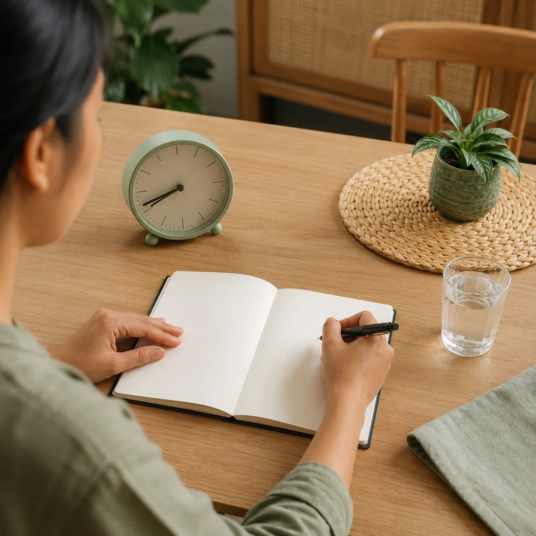 Merencanakan kebiasaan pagi dan sore dengan kalender dan pengingat